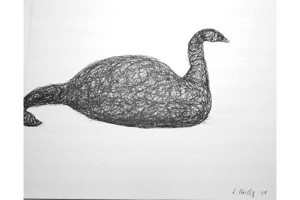 Drawn into Life II, encre sur papier Canson Bristol, 12x9p.